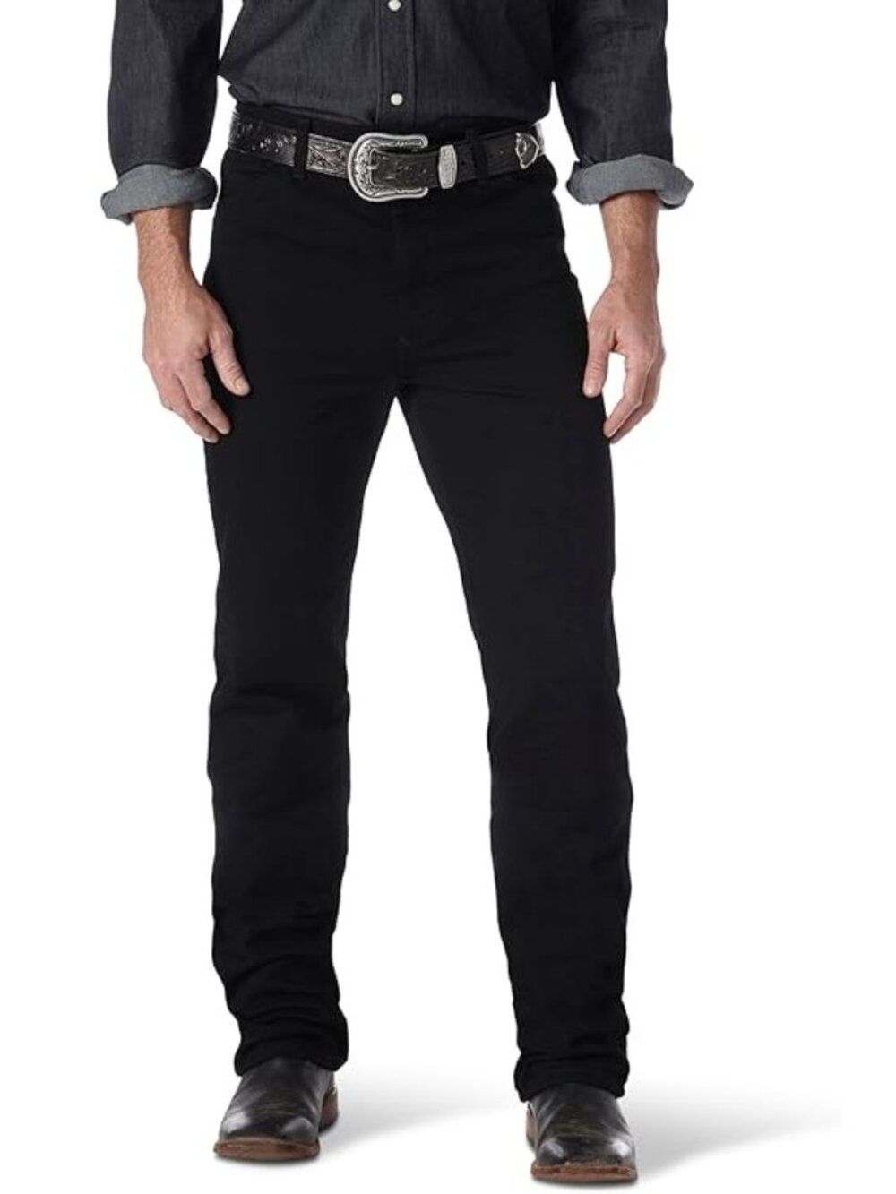 NEW Men's Wrangler 936 Black Cowboy Cut Slim Fit Jean Size 34 x 36